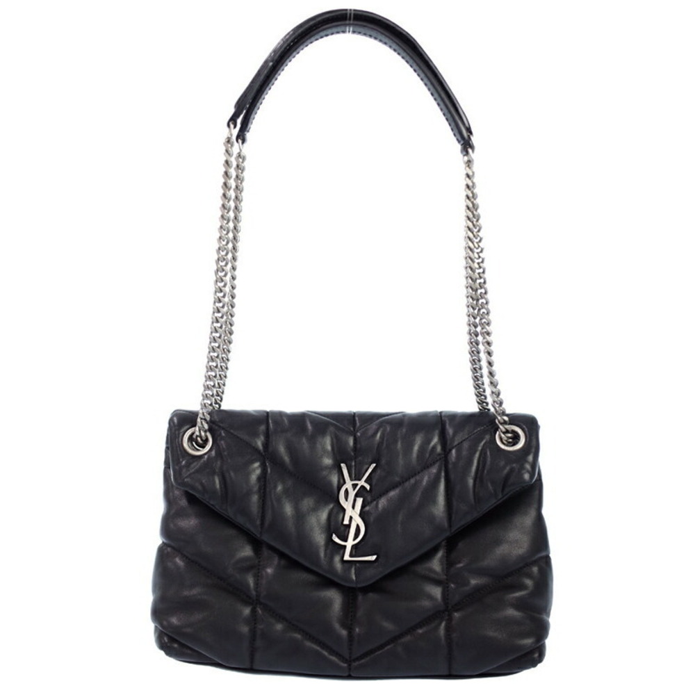 Saint Laurent Loulou Puffer shoulder bag Black soft nappa leather